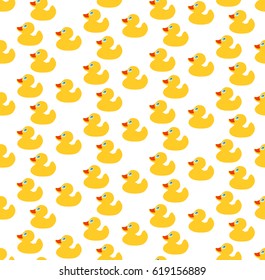 Retro seamless pattern with duck. Modern stylish texture. 