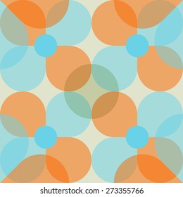 Retro seamless pattern with floral design for printing on fabric, paper, or for use as background.
Eps 10