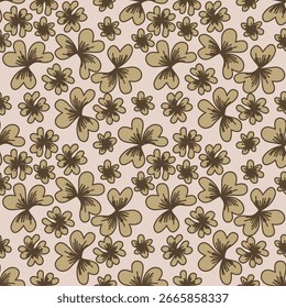 Patrón sin fisuras retro con flores para publicaciones en redes sociales, Anuncio, diseño de tarjetas, etc.