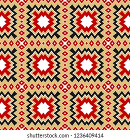 Retro Seamless Pattern. Geometric, Triangle, Zig Zag. For Wallpaper, Fabric, Scrapbooking Design, Textures. Vector Illustration.