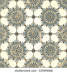 Retro seamless pattern. Grunge effect can be removed. EPS 10 vector illustration.