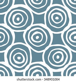 Retro - seamless pattern hand draw geometric circles background