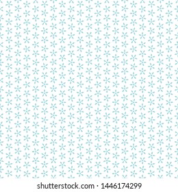 Retro Seamless Pattern Little Painted Flowers Blue And White