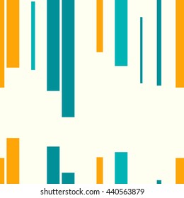 Retro seamless pattern on background. Vector illustration. Turquoise, and yellow abstract wallpaper. Geometric pattern with circles
