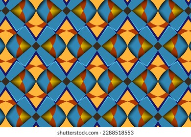 Retro Seamless Pattern in Orange, Brown, and Beige abstract geometric Background. 60s and 70s Retro style and Aesthetic.