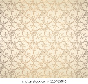 Retro seamless pattern for page decoration. Vintage Vector Design Ornament. See also others from this collection #114008911, 114652690 and 114652699