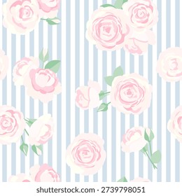 Modelo inconsútil retro rosas