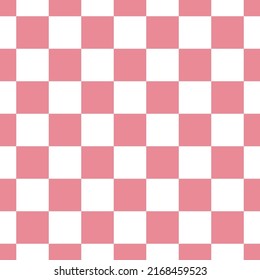 Retro seamless pattern with pink and white checkerboard