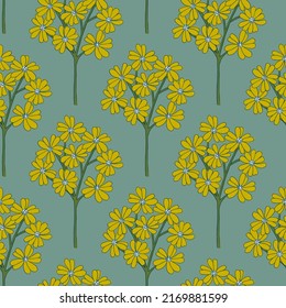 Retro seamless pattern print of abstract  flower bunch