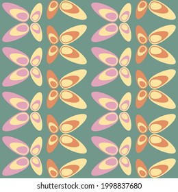 Retro seamless pattern for prints, cobwebs, textiles, advertising and any design projects. Simple rounded shapes will decorate any surface or thing and make it attractive.