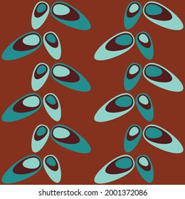 Retro seamless pattern for prints, cobwebs, textiles, advertising and any design projects. Simple rounded shapes will decorate any surface or thing and make it attractive.