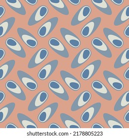 Patrón retro sin fisuras para impresiones, telarañas, textiles, publicidad y cualquier proyecto de diseño. Las formas redondeadas simples decorarán cualquier superficie o cosa y lo harán atractivo.