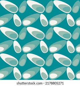 Retro seamless pattern for prints, cobwebs, textiles, advertising and any design projects. Simple rounded shapes will decorate any surface or thing and make it attractive.