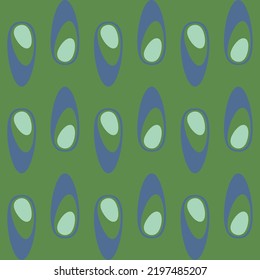 Retro nahtlose Muster für Drucke, Spinnweben, Textilien, Werbung und alle Design-Projekte. Einfache, abgerundete Formen verzieren jede Oberfläche oder jedes Ding und machen sie attraktiv.