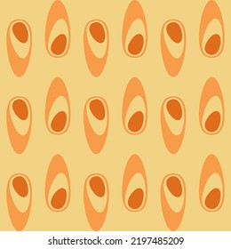 Retro seamless pattern for prints, cobwebs, textiles, advertising and any design projects. Simple rounded shapes will decorate any surface or thing and make it attractive.