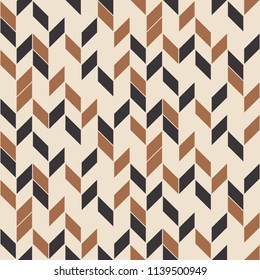 Retro seamless pattern, random zigzag. Scandinavian style. Abstract geometric vector background for web or printing.