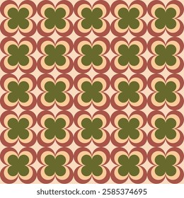 Retro seamless pattern with repating geometric shapes