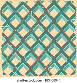 Retro seamless pattern, repeating tiles. Grunge effect it can be removed