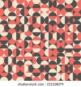 Retro seamless pattern with semicircles.
