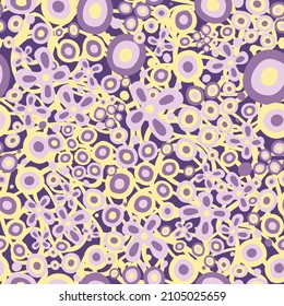 Retro seamless pattern with small circles. Violet palette.