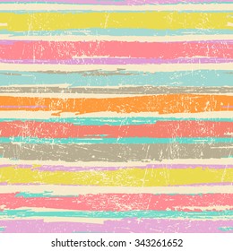 Retro seamless pattern with stripes. All elements of composition located on separate layers and can be easy editable