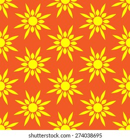  Retro Seamless pattern with sun. Vector illustration.  Retro Patterns Set