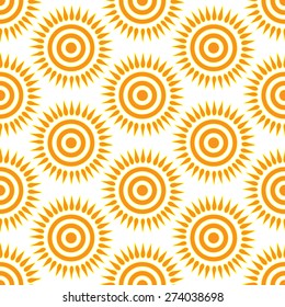  Retro Seamless pattern with sun. Vector illustration.  Retro Patterns Set