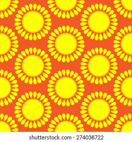  Retro Seamless pattern with sun. Vector illustration.  Retro Patterns Set