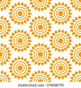  Retro Seamless pattern with sun. Vector illustration.  Retro Patterns Set