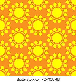  Retro Seamless pattern with sun. Vector illustration.  Retro Patterns Set