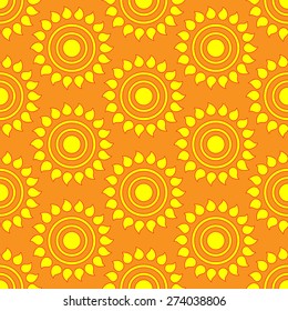  Retro Seamless pattern with sun. Vector illustration.  Retro Patterns Set