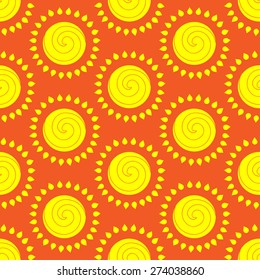  Retro Seamless pattern with sun. Vector illustration.  Retro Patterns Set