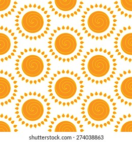  Retro Seamless pattern with sun. Vector illustration.  Retro Patterns Set