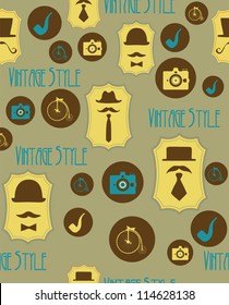 retro seamless pattern. vector illustration