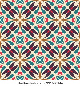 RETRO seamless pattern with Victorian motives, TILE PATTERN 