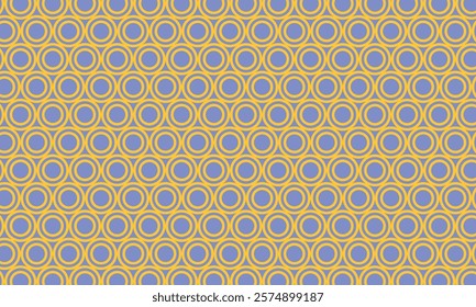 Retro seamless pattern. Vintage concentric circles background. Repeated abstract geometric texture in 70s or 80s style. Colourful fabric and textile design. Simple Vector wallpaper.