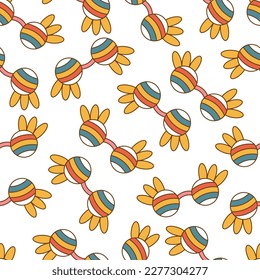 Retro seamless pattern with vintage glasses