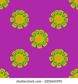 Retro seamless patterns retro 70s, great design for any purposes. Seamless abstract geometric pattern. Vintage seamless floral pattern. Botanical illustration. Colorful vector wallpaper.
