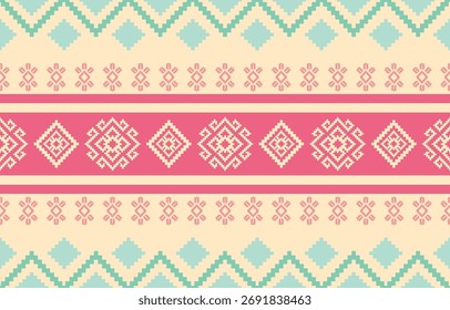 Vetor de padrão de pixel sem costura retro com design geométrico de 8 bits, adequado para fundos digitais, impressões têxteis e produtos retrô inspirados em jogos.