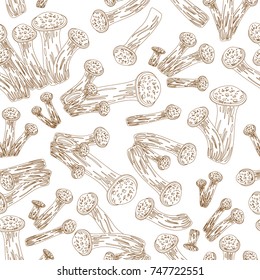 retro seamless texture with armillaria for your design