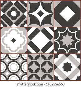 Retro seamless tile pattern. Geometric decorative design elements. Vector background.