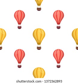 Retro seamless travel pattern of balloons. Baby shower vector illustrations isolated on white background.