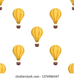 Retro seamless travel pattern of balloons. Baby shower vector illustrations isolated on white background.