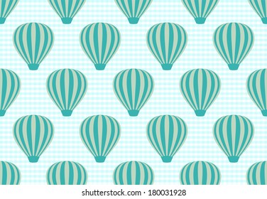 Retro seamless travel pattern of balloons
