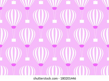Retro seamless travel pattern of balloons