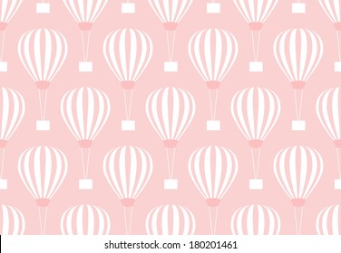 Retro seamless travel pattern of balloons