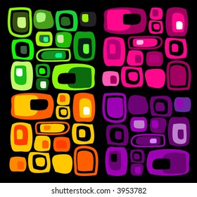 retro seamless vector square and rectangle background