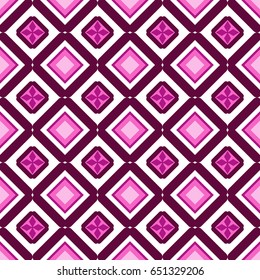 retro seamless wallpaper background Japanese purple pink diamond check geometry chintz