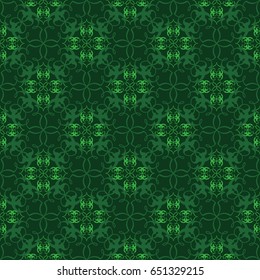 retro seamless wallpaper background vintage green spiral cross kaleidoscope vine flower