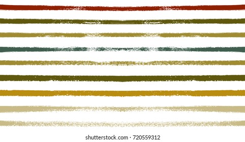 Retro Seamless Watercolor Sailor Stripes Vector Summer Pattern. Creative Hand Painted Graffiti Lines. Textile Vintage Stripes Design. Trendy Funky Fabric Prints, T-Shirt Seamless Horizontal Pattern.